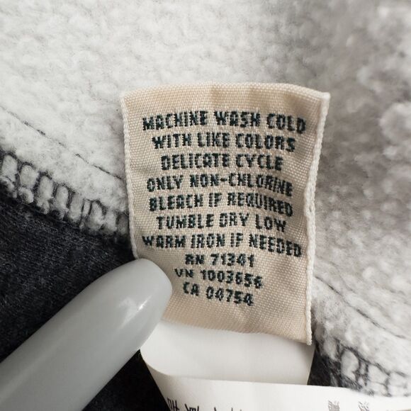 LL Bean Quilted Pullover Sweatshirt Womens Petite Large Dark Gray Mock Neck - Picture 16 of 16